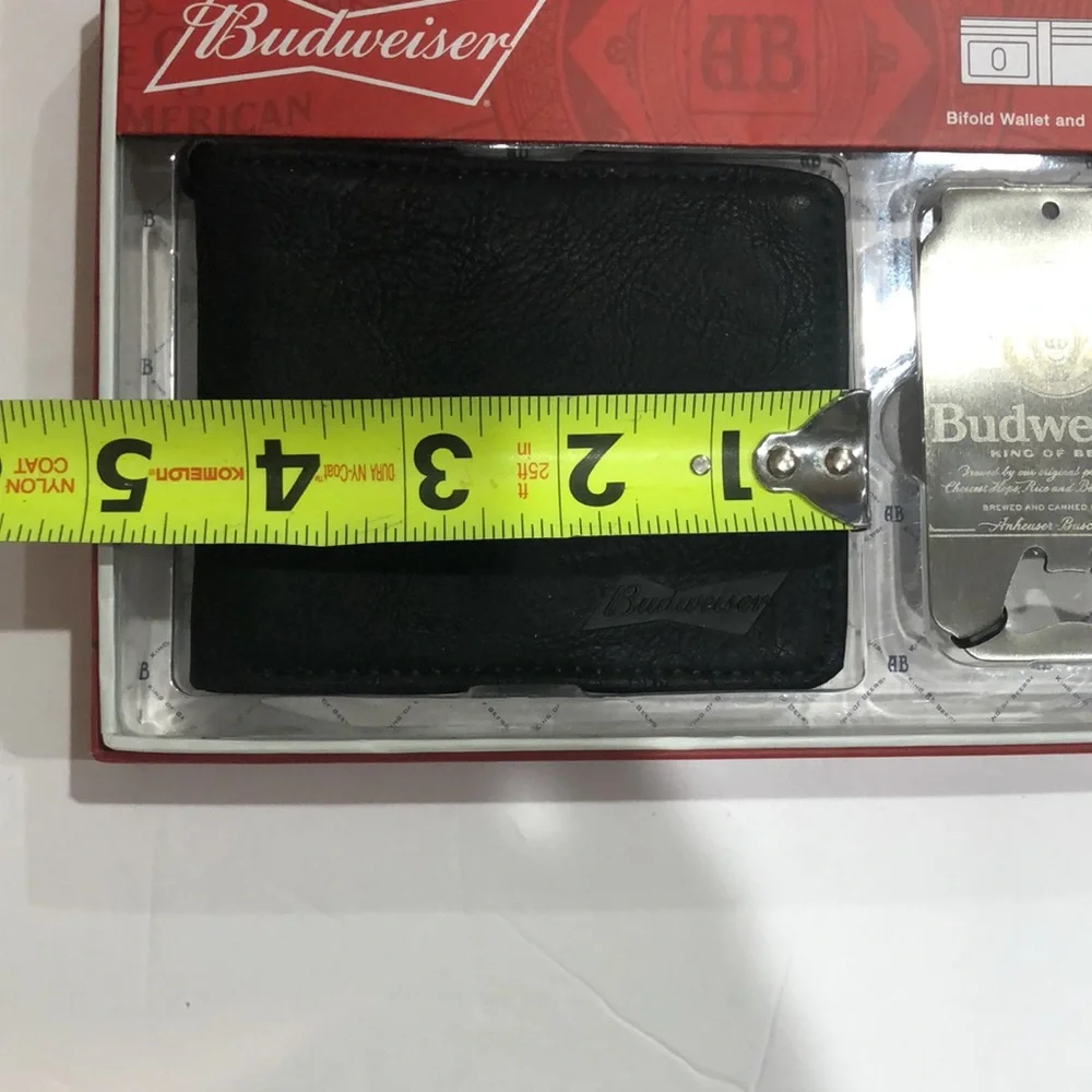 Budweiser bifold wallet‎ and bottle opener set for men new
